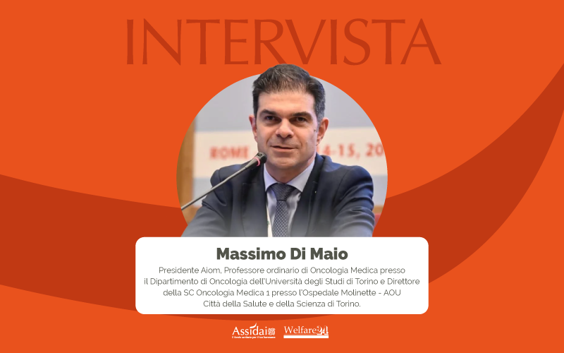 Il Professor Massimo Di Maio, Presidente AIOM, durante un'intervista sulla prevenzione primaria in oncologia per Welfare24 di Assidai