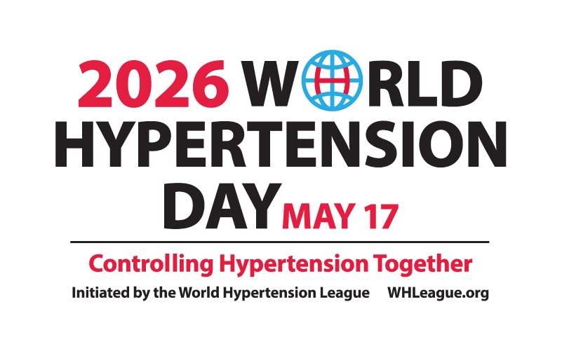 Grafica ufficiale della World Hypertension Day 2026 del 17 maggio dedicata al controllo dell’ipertensione